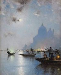 Wilhelm Von Gegerfelt Venecia en Crepúsculo 1883