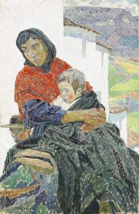 Wilhelmson Carl Wilhelm Kvinnan Med Barnet   Andalusisk Familj 1913