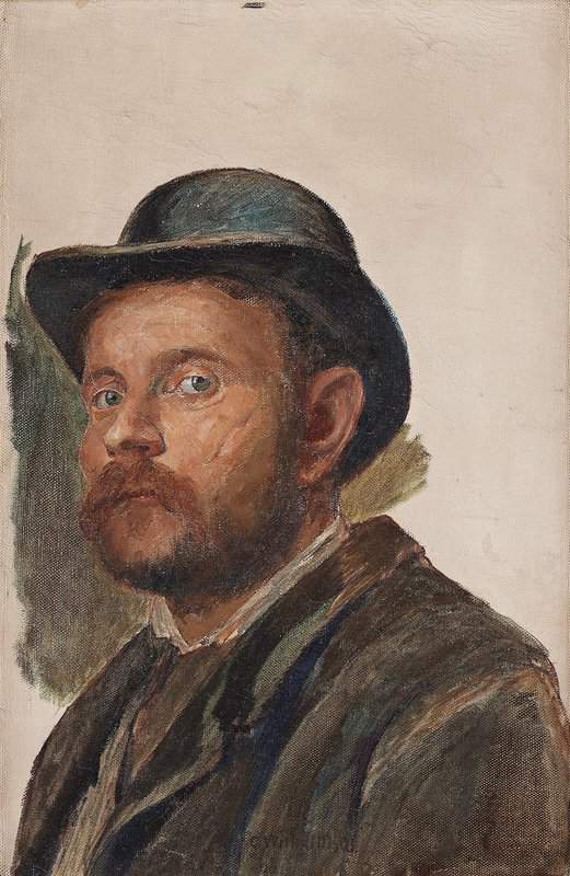 Wilhelmson Carl Wilhelm Man In A Bowler Hat canvas print