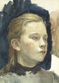 Wilhelmson Carl Wilhelm Portrait Of A Young Girl 1898 canvas print