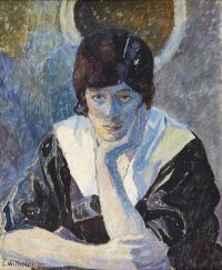 Wilhelmson Carl Wilhelm Portratt Av Elna Dahl Ca. 1917 18