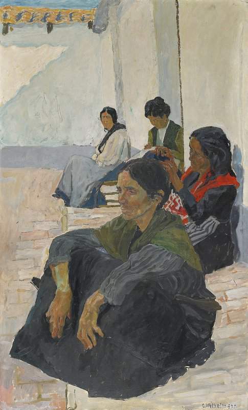 Wilhelmson Carl Wilhelm Spanjorska Pa Huk   Gata I Triana 1910 canvas print