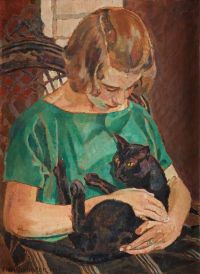 Wilhelmson Carl Wilhelm The Black Cat canvas print