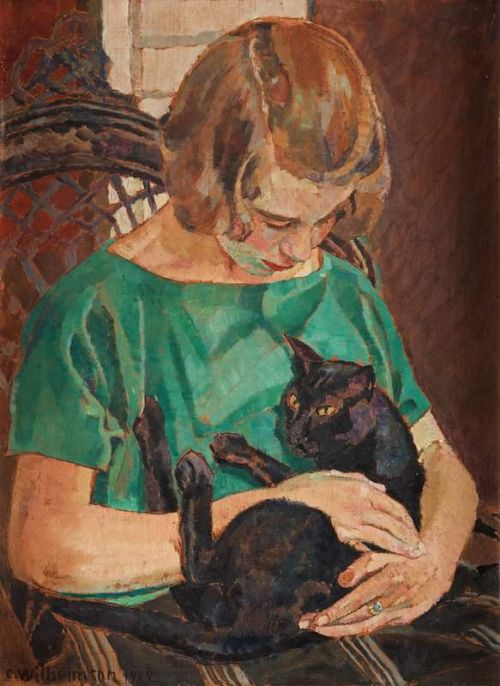 Wilhelmson Carl Wilhelm The Black Cat canvas print