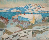 Wilhelmson Carl Wilhelm Winter Landscape View From Kvarnberget Fiskebackskill canvas print