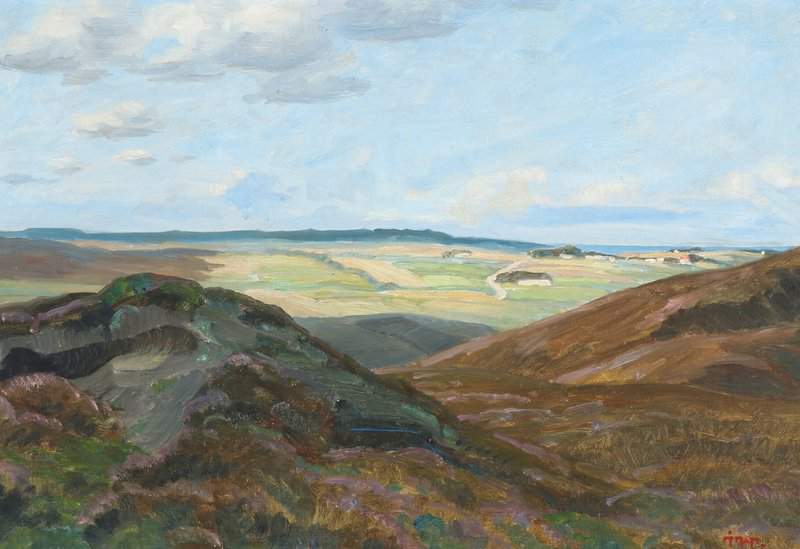 Wilhjelm Johannes A Moor Landscape With A View Of The Sea canvas print