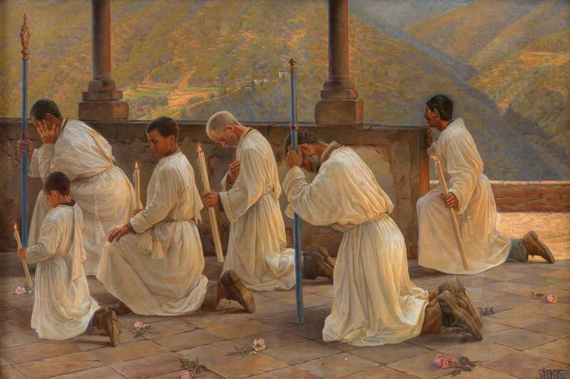 Wilhjelm Johannes Bon Om Regn. Procession I Appenninerne 1895 canvas print