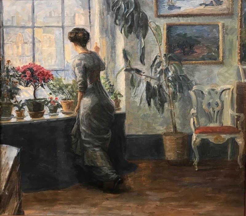 Wilhjelm Johannes Kunstnerens Hustru I Stuen Pa Gl. Kongevej Kobenhavn After 1911 canvas print