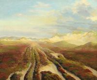 Wilhjelm Johannes Skagen. Dune Landscape With Heather canvas print