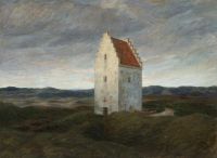 Wilhjelm Johannes The Old Church Of Skagen Night canvas print