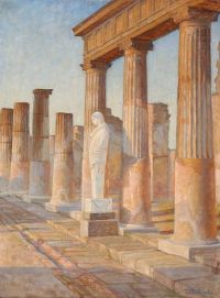 Wilhjelm Johannes The Temple Of Apollo In Pompeii 1894 canvas print