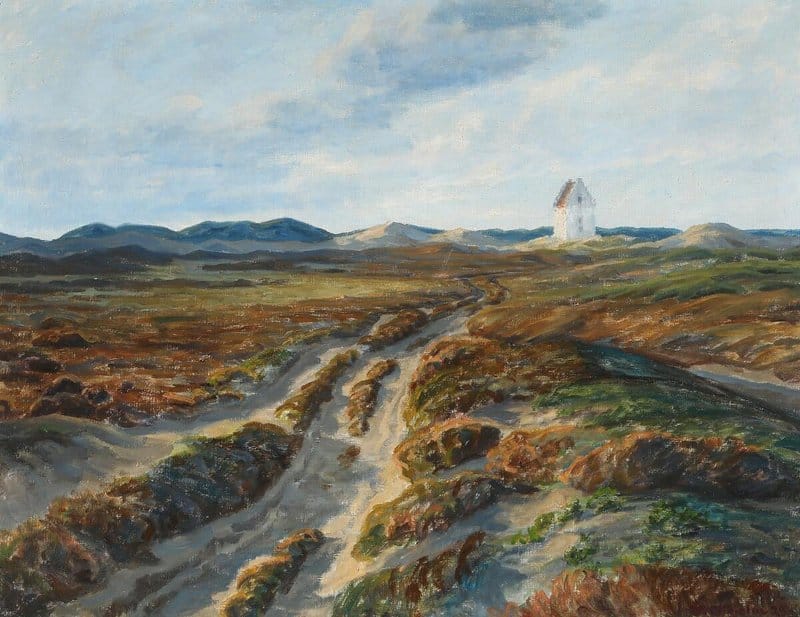 Wilhjelm Johannes View To The Sand Covered Church At Skagen Denmark 1923 canvas print