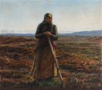 Wilhjelm Johannes Woman With A Scythe canvas print
