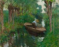 Willard Leroy Metcalf On The River 1888 canvas print