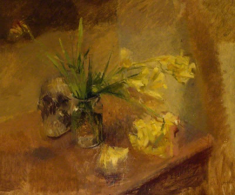 William Menzies Coldstream Freesias With A Skull C. 1940 canvas print