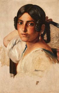 Winterhalter Franz Xaver A Young Italian Girl canvas print