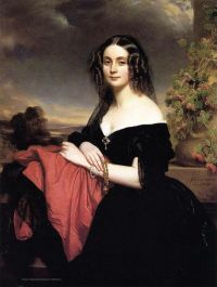 Winterhalter Franz Xaver Claire De Bearn Duchess Of Vallombrosa 1840 canvas print