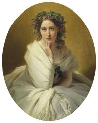 Winterhalter Franz Xaver Countess Olga Esperovna Shouvalova Born Princess Beloselskaia Belozerskaia canvas print