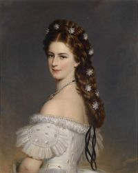 Winterhalter Franz Xaver Kaiserin Elisabeth with Diamond Stars in Her Hair Ca. 1860