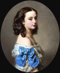 Winterhalter Franz Xaver Portrait Of A Young Girl Said To Be Paula Princess Essling Duchess Of Rivoli