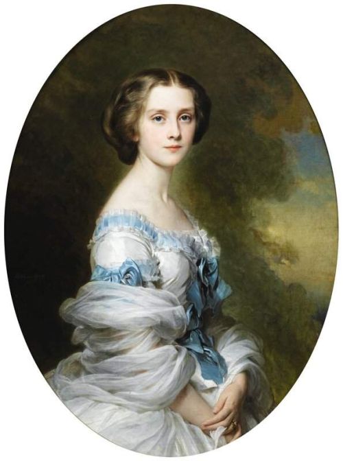 Winterhalter Franz Xaver Portrait Of Melanie De Bussiere Comtesse Edmond De Pourtal S canvas print