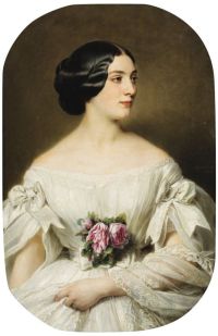 Winterhalter Franz Xaver Presumed Portrait Of Mrs Renouard De Bussiere Nee Clementine De Boubers 1854 canvas print