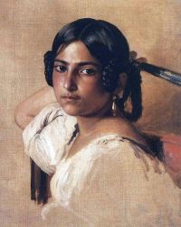 Winterhalter Franz Xaver دراسة الفتاة الإيطالية Ca. 1833 34