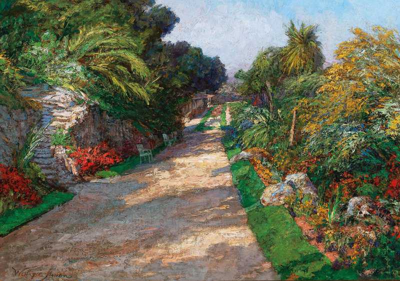 Wisinger Florian Olga A Gardenpath Of The Riviera Palace Hotels Bei Monte Carlo canvas print