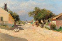 Wisinger Florian Olga A Village Road In The Summer Midday Sun