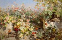 Wisinger Florian Olga Rustic Garden In Blossom canvas print