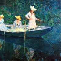 Vrouwen vissen door Monet