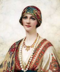 Wontner William Clarke A Portrait Of A Young Woman In Eastern Costume 1897