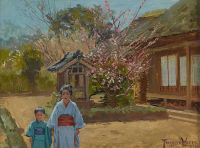 Wores Theodore A Garden Shrine In Sugita Japan 1895 canvas print