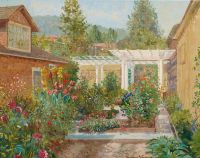 Wores Theodore Saratoga Garden Artist S Studio canvas print