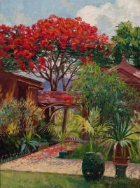 Trägt Theodore Die Gärten von Ainahau Waikiki Leinwanddruck