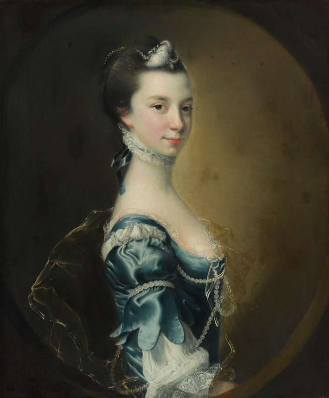 Wright Of Derby Joseph Portrait Of A Young Lady 1758 60 canvas print