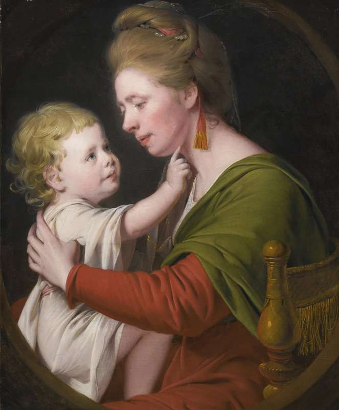 Wright Of Derby Joseph Portrait Of Jane Darwin canvas print