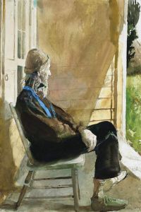 Wyeth Andrew Allen On His Porch Ca. 1994 canvas print