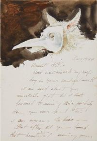 Wyeth Andrew Letter With Nome In Venetian Mask 1884