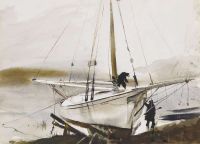 Wyeth Andrew Painting The Sloop 1948 canvas print