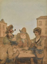 Yeats Anne Butler The Card Players 1908 canvas print