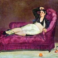 Jonge vrouw in Spaanse jurk door Manet