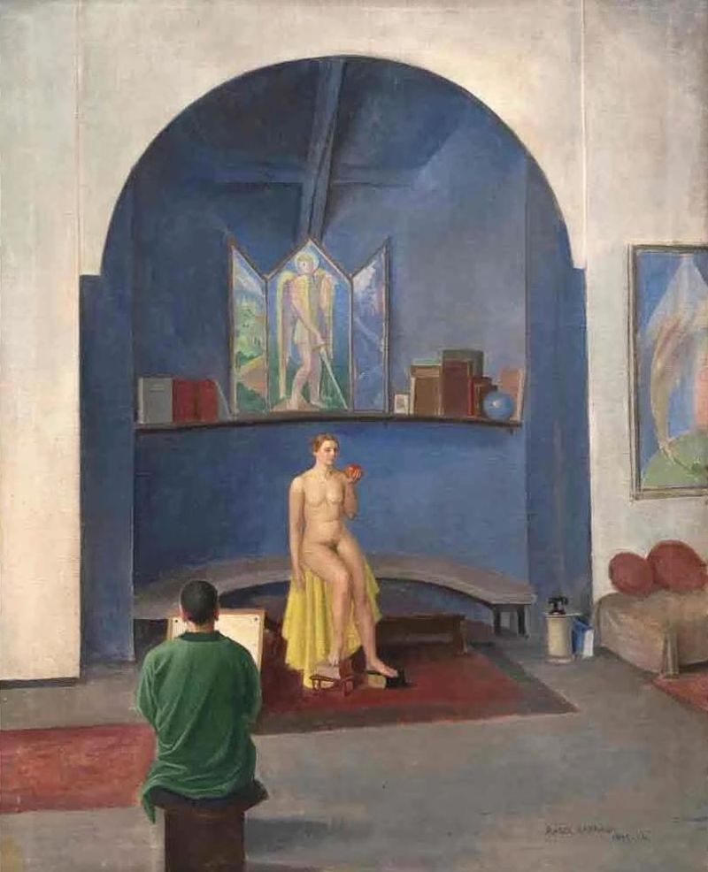 Za Rraga A Ngel Estudio Del Pintor Za Rraga En Pari S canvas print