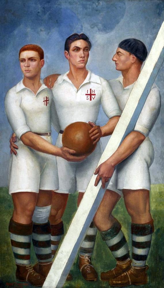 Za Rraga A Ngel Three Players With Beret canvas print