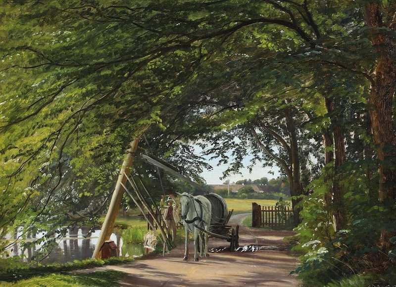 Zacho Christian Scenery From The Entrance To Liselund Castle On Mon 1872 canvas print