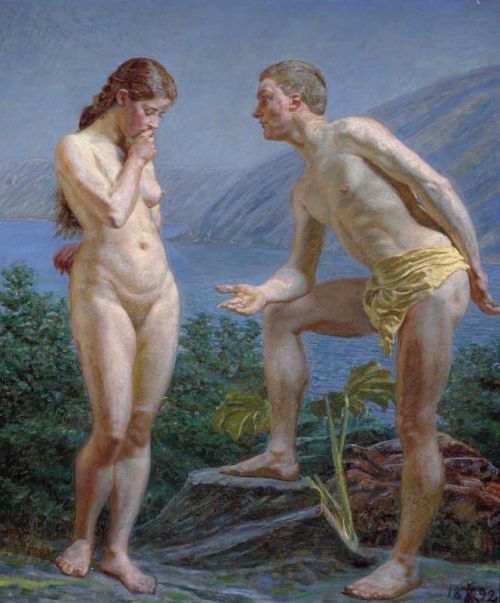 Zahrtmann Kristian Adam And Eve canvas print
