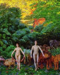 Zahrtmann Kristian Adam And Eve In Paradise 1892