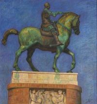 Zahrtmann Kristian Donatello S Equestrian Statue Of Gattamelata In Padua 1910