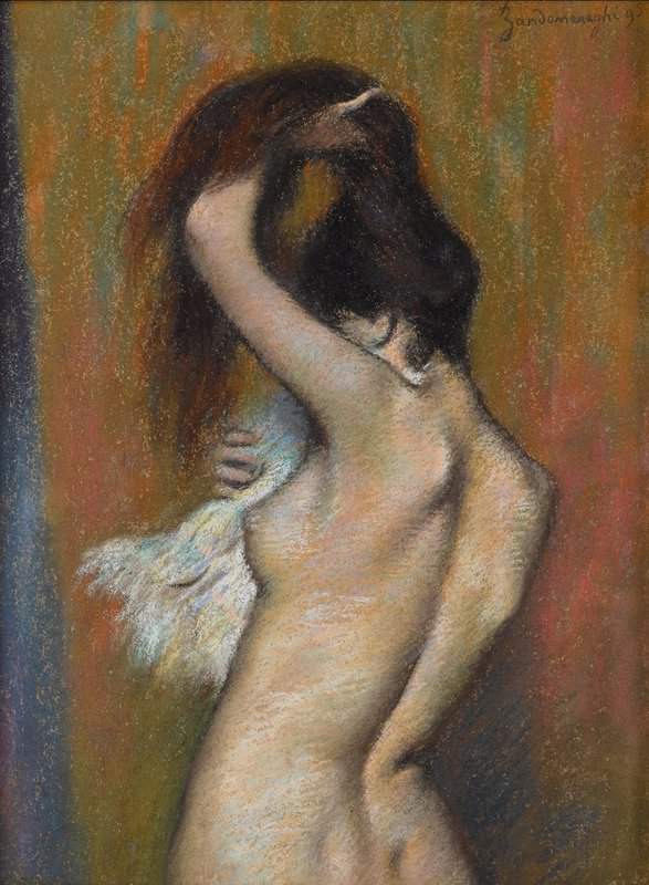 Zandomeneghi Federico Apres Le Bain. Femme Nue S Essuyant 1895 canvas print