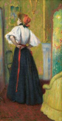 Zandomeneghi Federico Looking At Herself In The Mirror 1895 canvas print